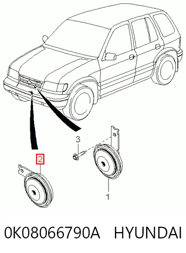 Sinal sonoro (cláxon) para KIA Sportage K00