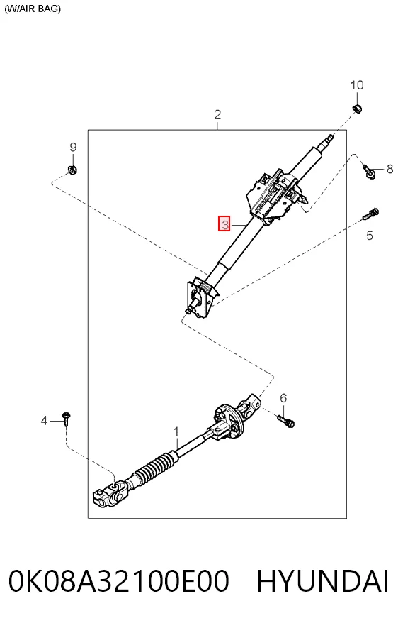 Coluna da direção para KIA Sportage K00