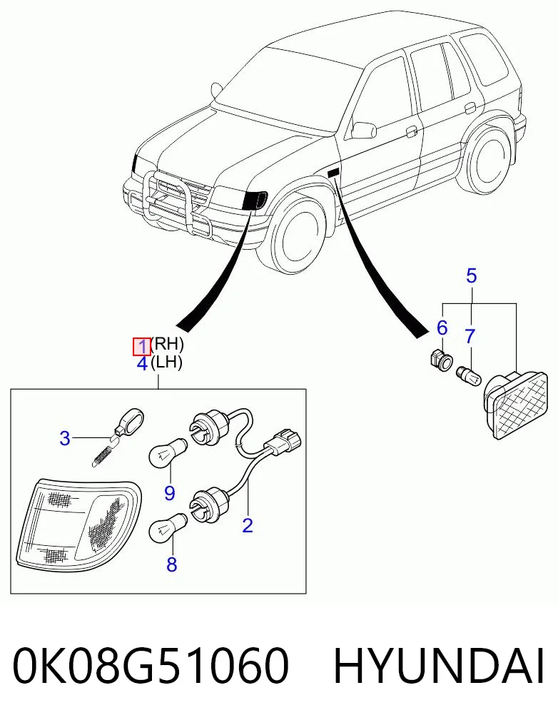 0K08G51060 Hyundai/Kia