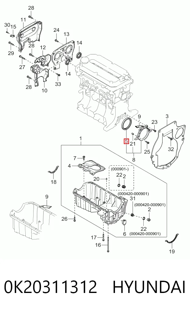 Compre 30105035 AND Vedação traseira de cambota de motor