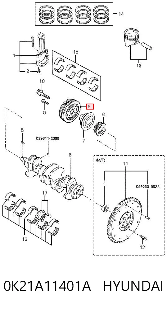 Polia de cambota KIA Rio I DC ao melhor preço