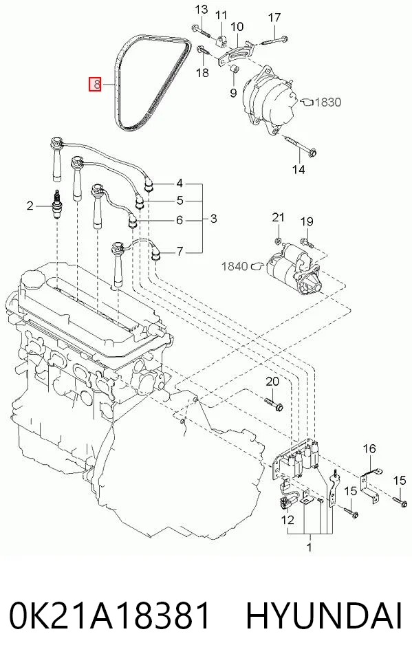 0K21A18381 Hyundai/Kia