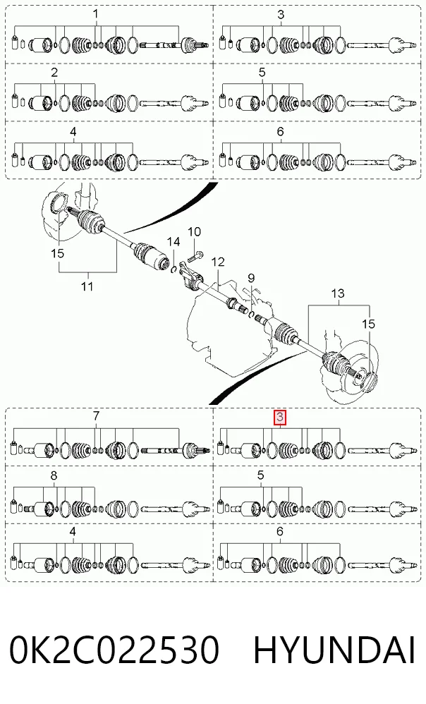 Bota de proteção externa de junta homocinética do semieixo dianteiro para KIA Carens FJ