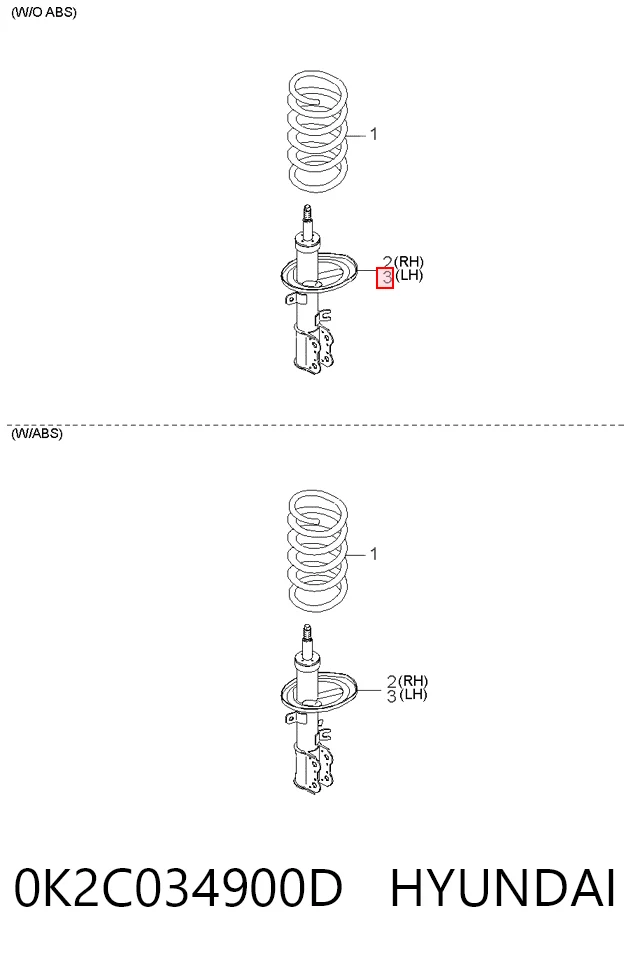 0K2C034900D Hyundai/Kia