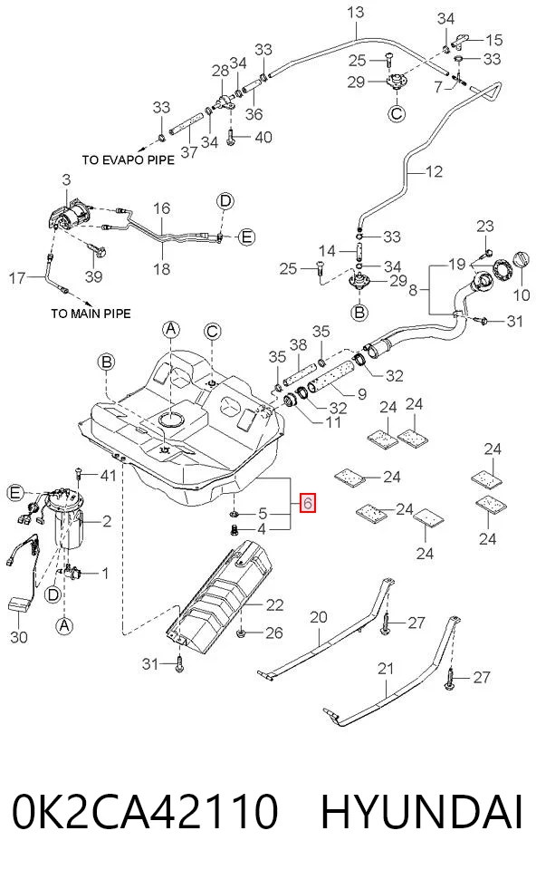 Tanque de combustível KIA Carens  FJ ao melhor preço