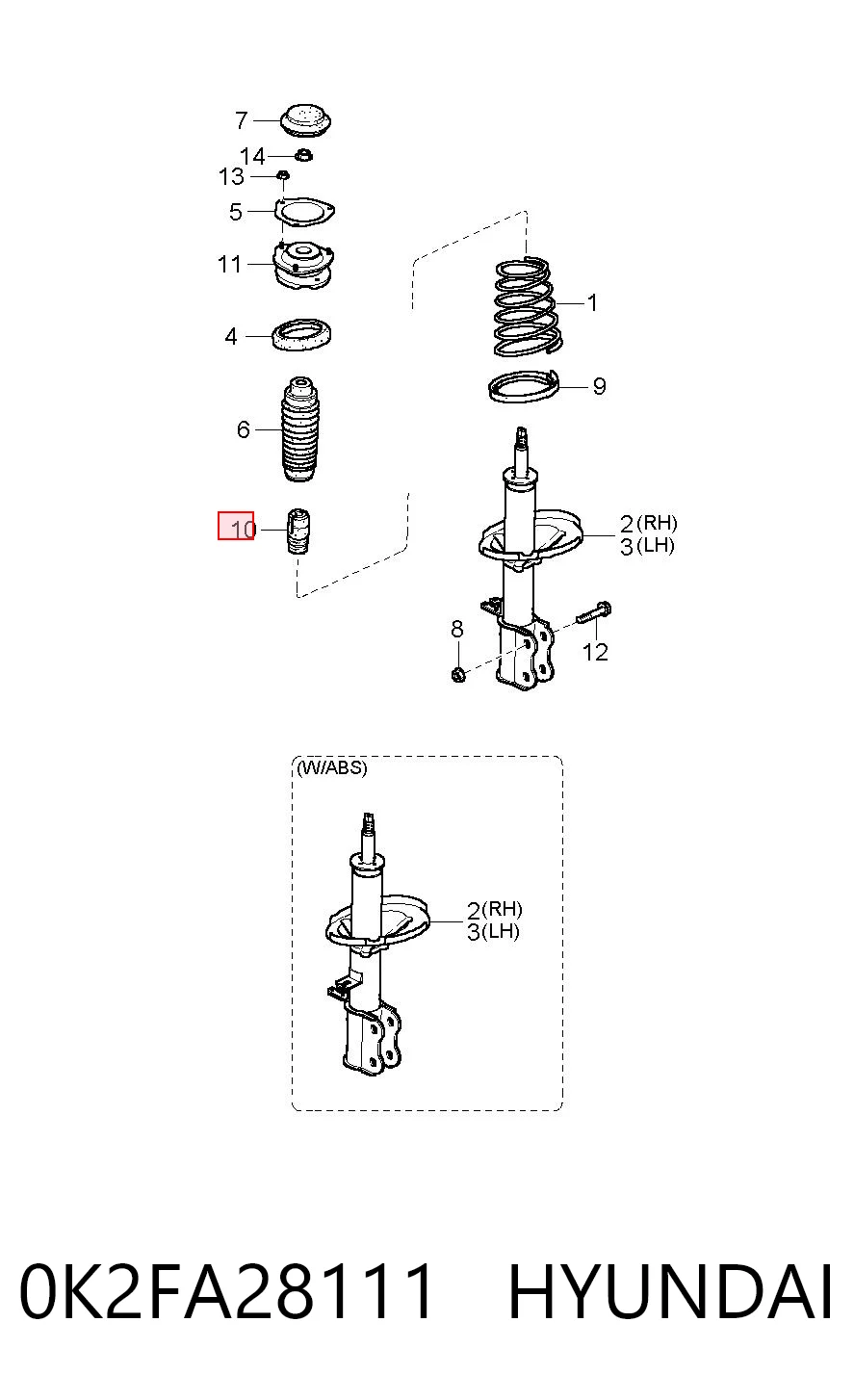 Pára-choque (grade de proteção) de amortecedor traseiro + bota de proteção para KIA Carens I FJ