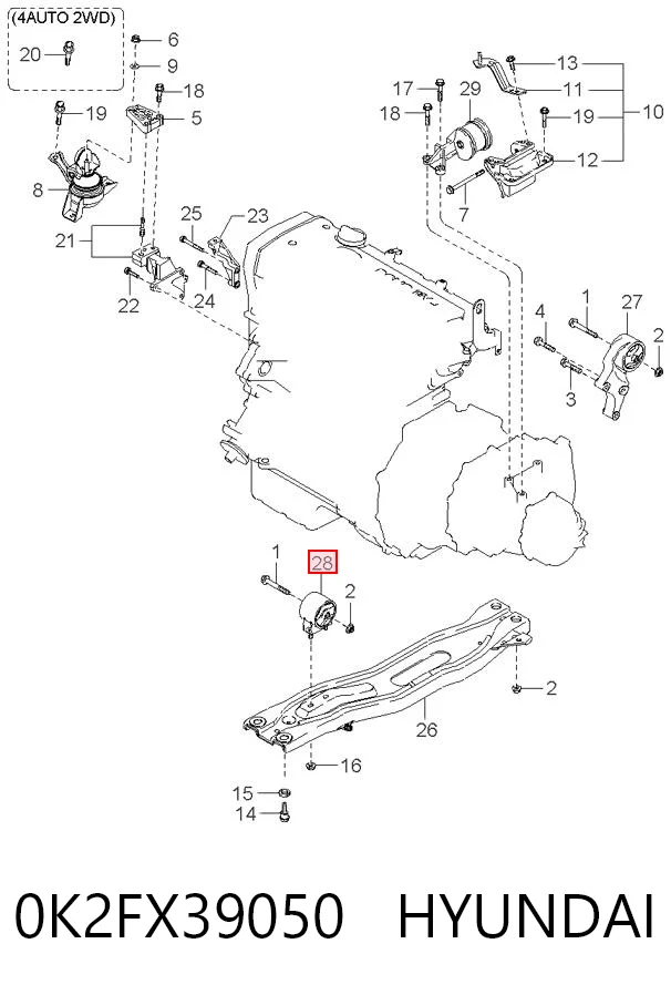 0K2FX39050 Hyundai/Kia