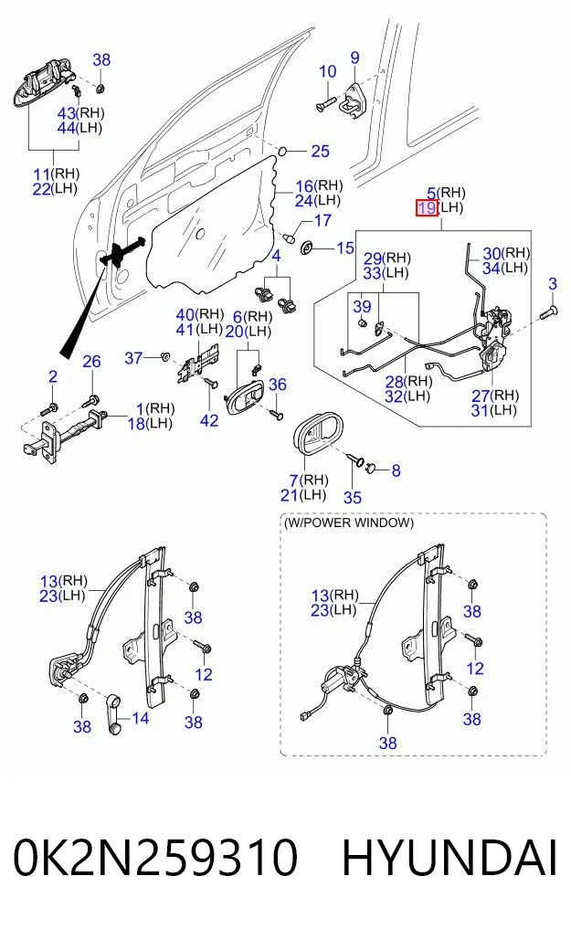 0K2N259310 Hyundai/Kia