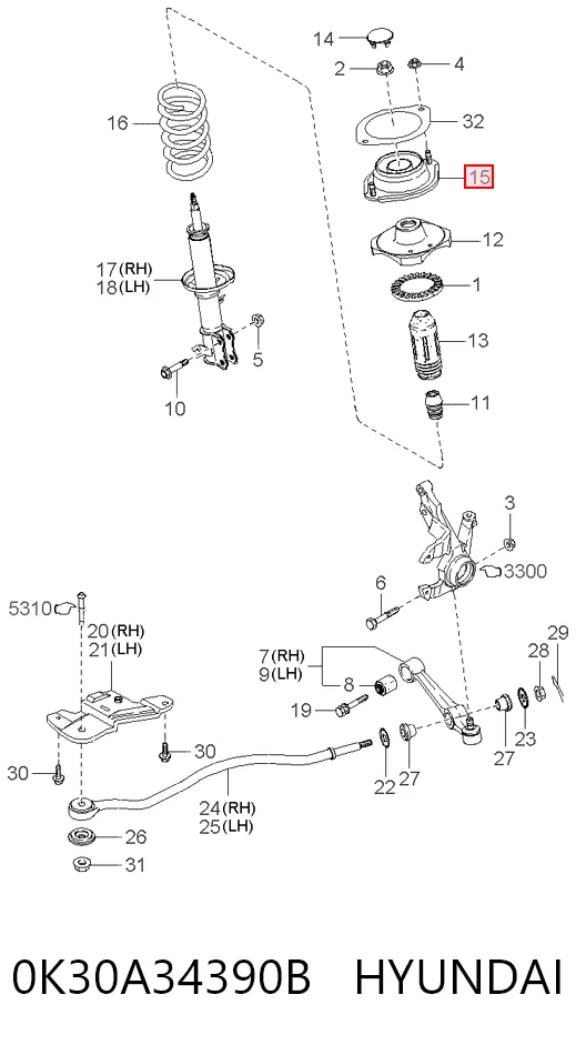 0K30A34390B Hyundai/Kia