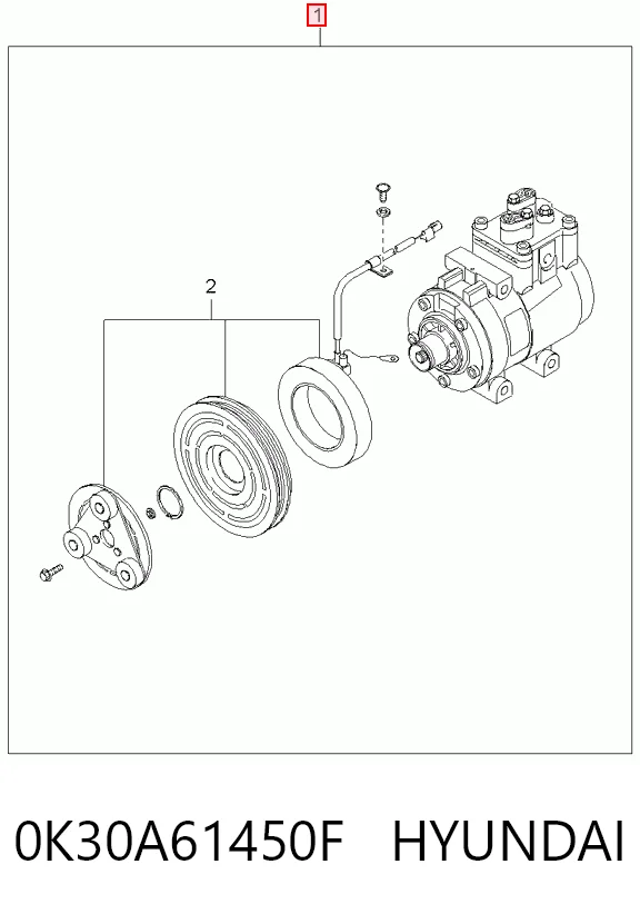 Compressor de aparelho de ar condicionado para KIA Rio 