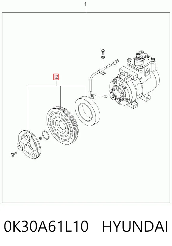 Acoplamento (bobina magnética) do compressor de aparelho de ar condicionado KIA Rio I DC ao melhor preço