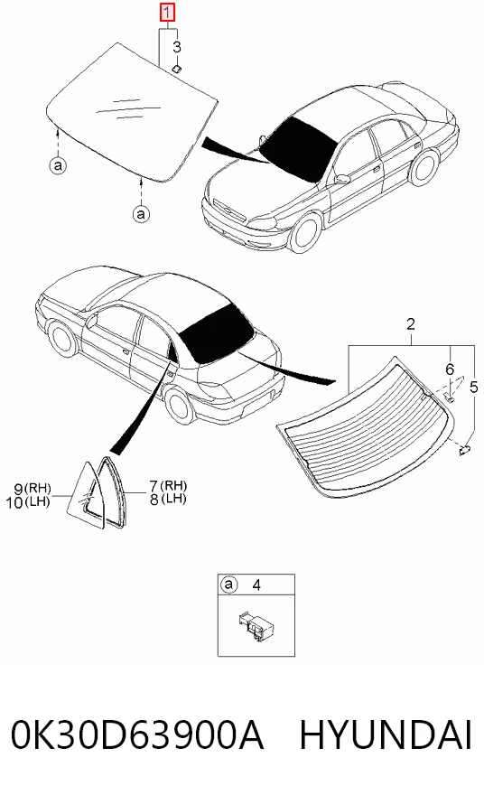 Pára-brisas para KIA Rio  