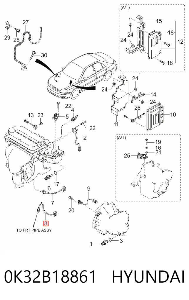 Sonda lambda, sensor de oxigênio para KIA Rio I DC