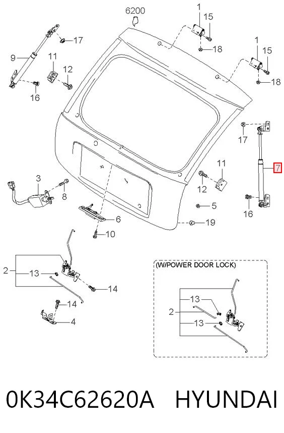 0K34C62620A Hyundai/Kia