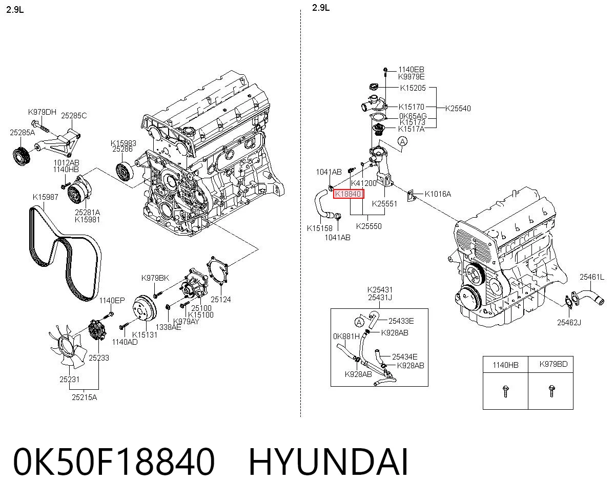 0K50F18840 Hyundai/Kia