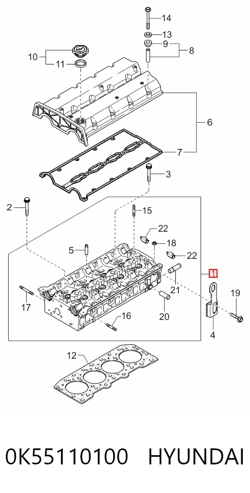 Cabeça de motor (CBC) para KIA Carnival I UP