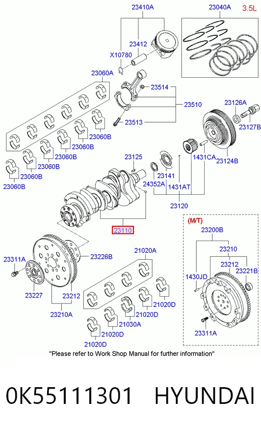Cambota de motor para KIA Carnival II GQ
