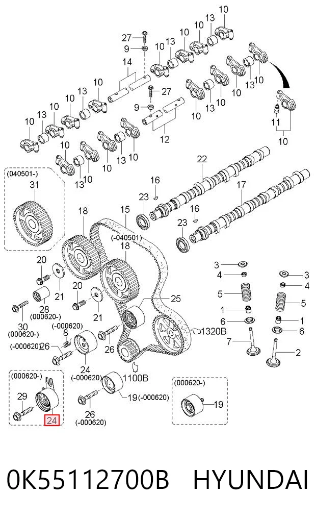 0K55112700B Hyundai/Kia