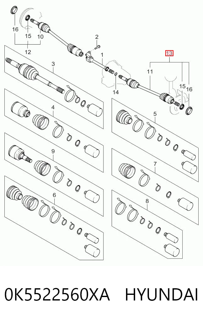 Semieixo (acionador) dianteiro direito Tangun J21017 preço, a partir de 47,25 USD