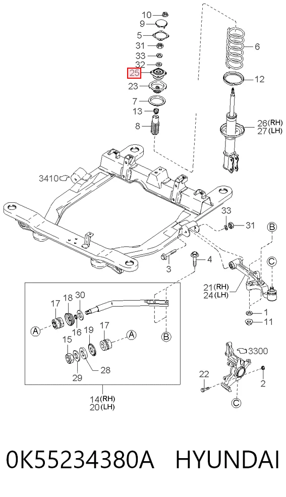 0K55234380A Hyundai/Kia
