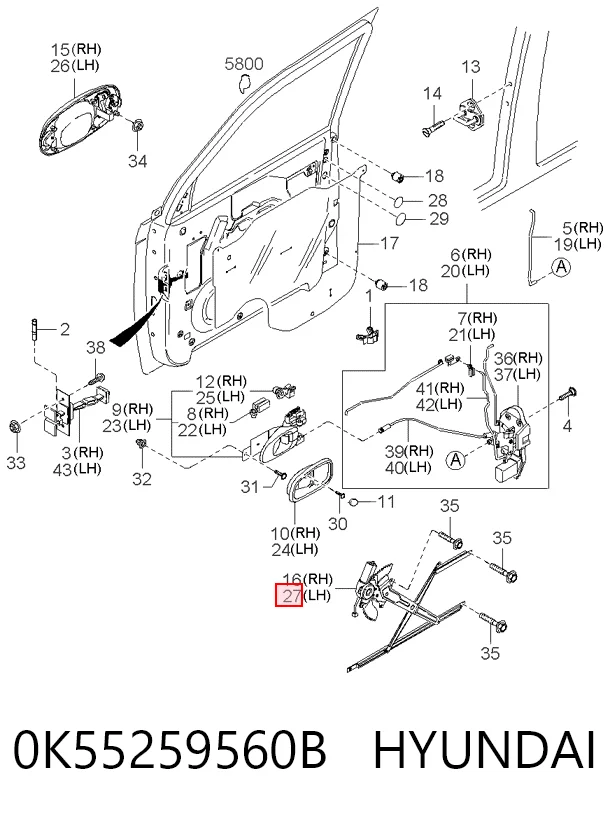 Mecanismo de acionamento de vidro da porta dianteira direita KIA Carnival preço, a partir de 76,98 USD