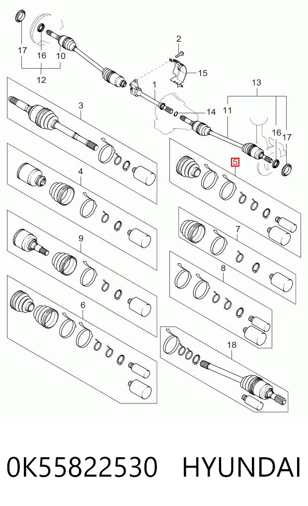 Compre Bota de proteção externa de junta homocinética do semieixo dianteiro Mitsubishi Eclipse 1