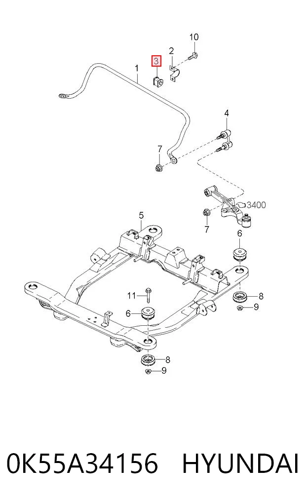 0K55A34156 Hyundai/Kia