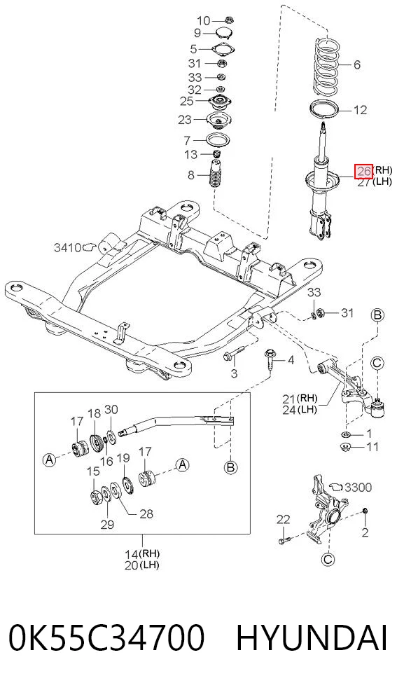 0K55C34700 Hyundai/Kia