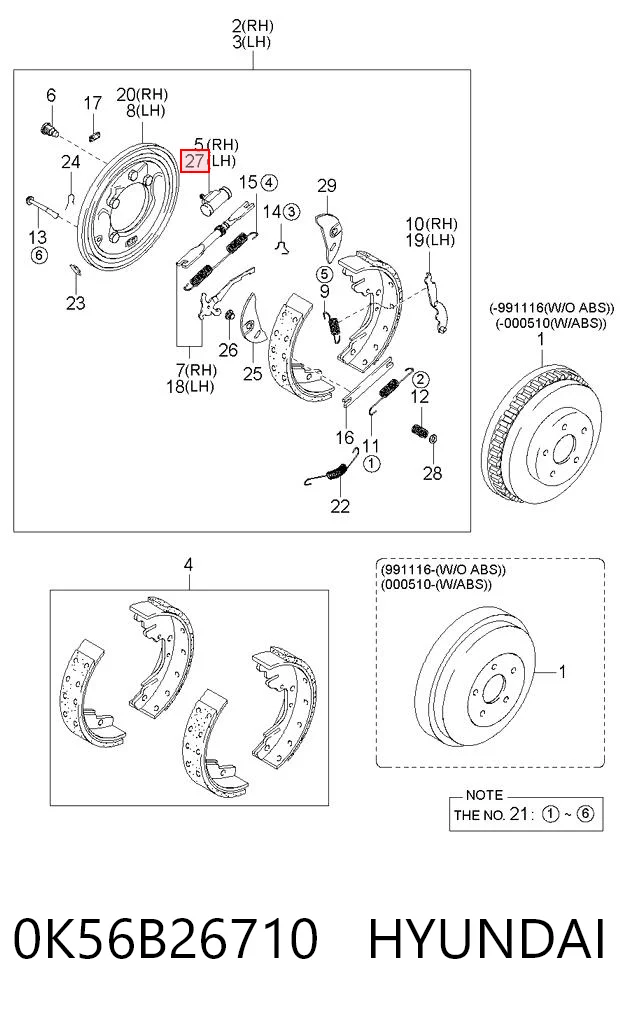 Cilindro traseiro do freio de rodas de trabalho Mando EX583204A210 preço, a partir de 19,40 USD