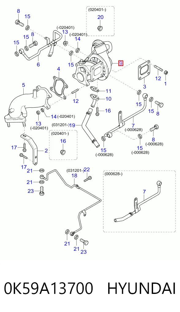  Turbina KIA Carnival I monovolume (UP) (1999 - 2001) I