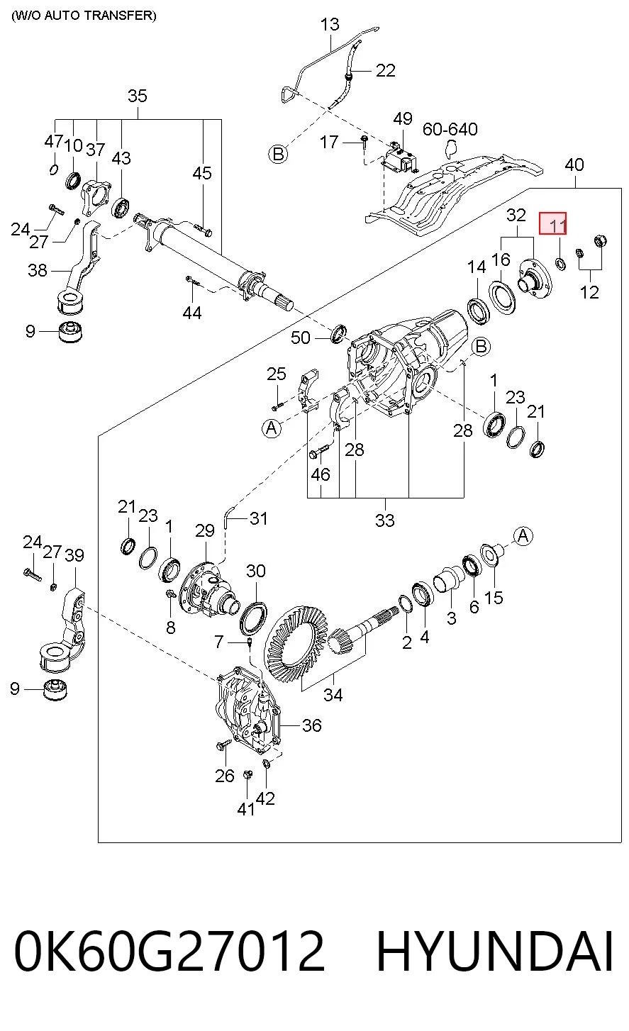 0K60G27012 Hyundai/Kia
