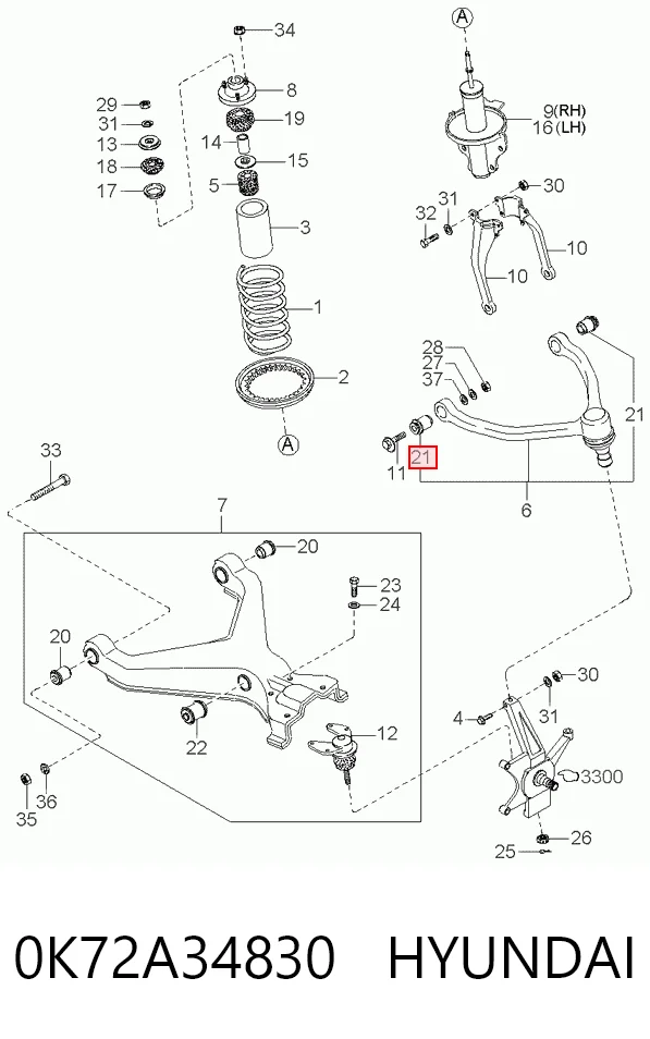 0K72A34830 Hyundai/Kia
