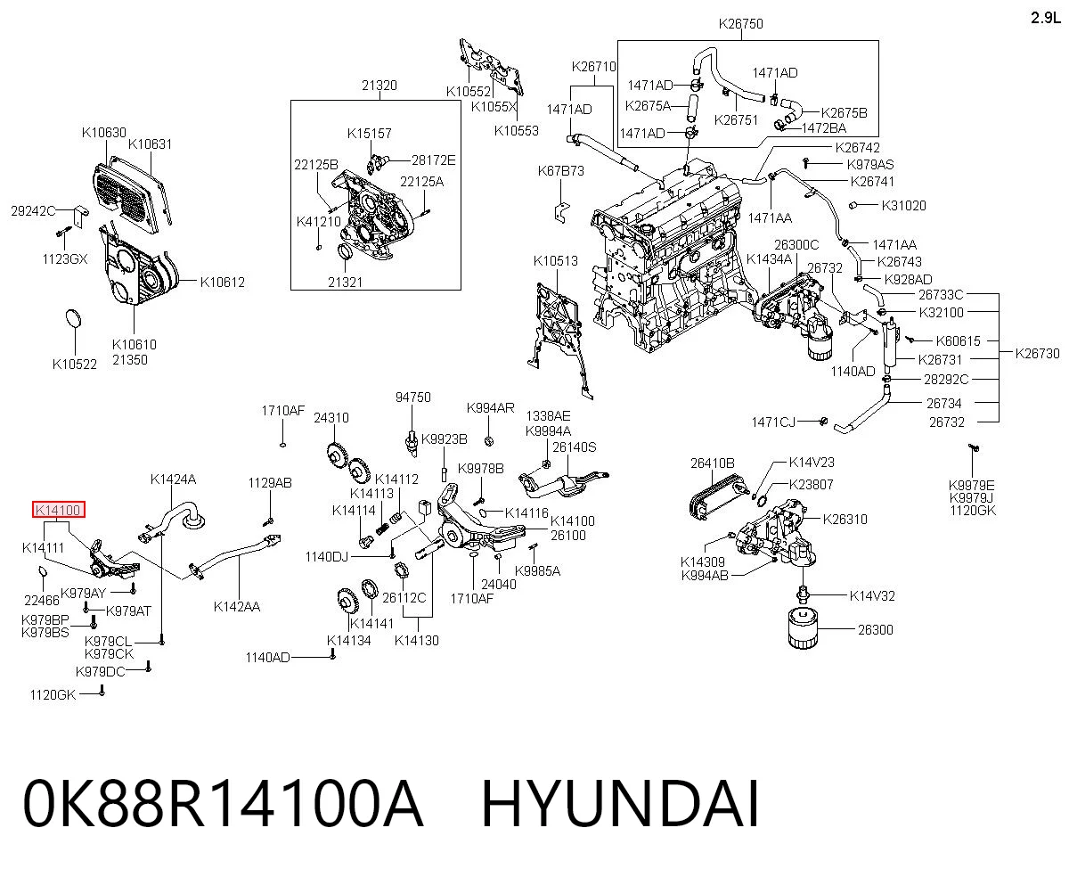 0K88R14100A Hyundai/Kia