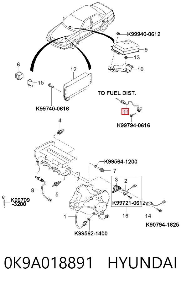 0K9A018891 Hyundai/Kia