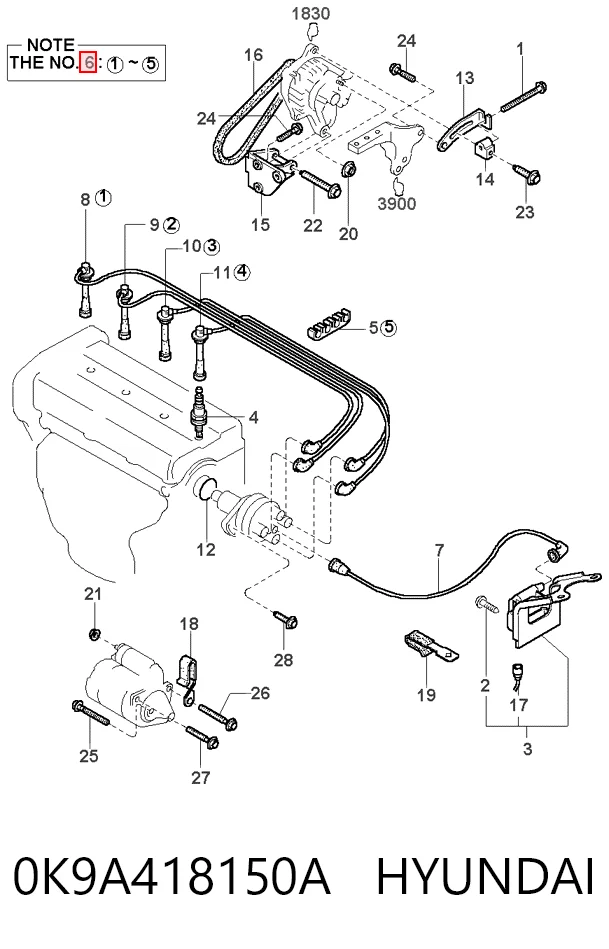 0K9A418150A Hyundai/Kia