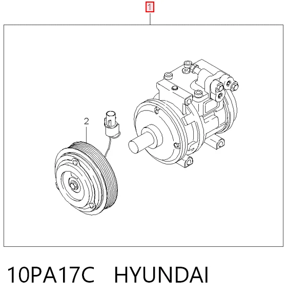 10PA17C Hyundai/Kia Compressor de aparelho de ar condicionado