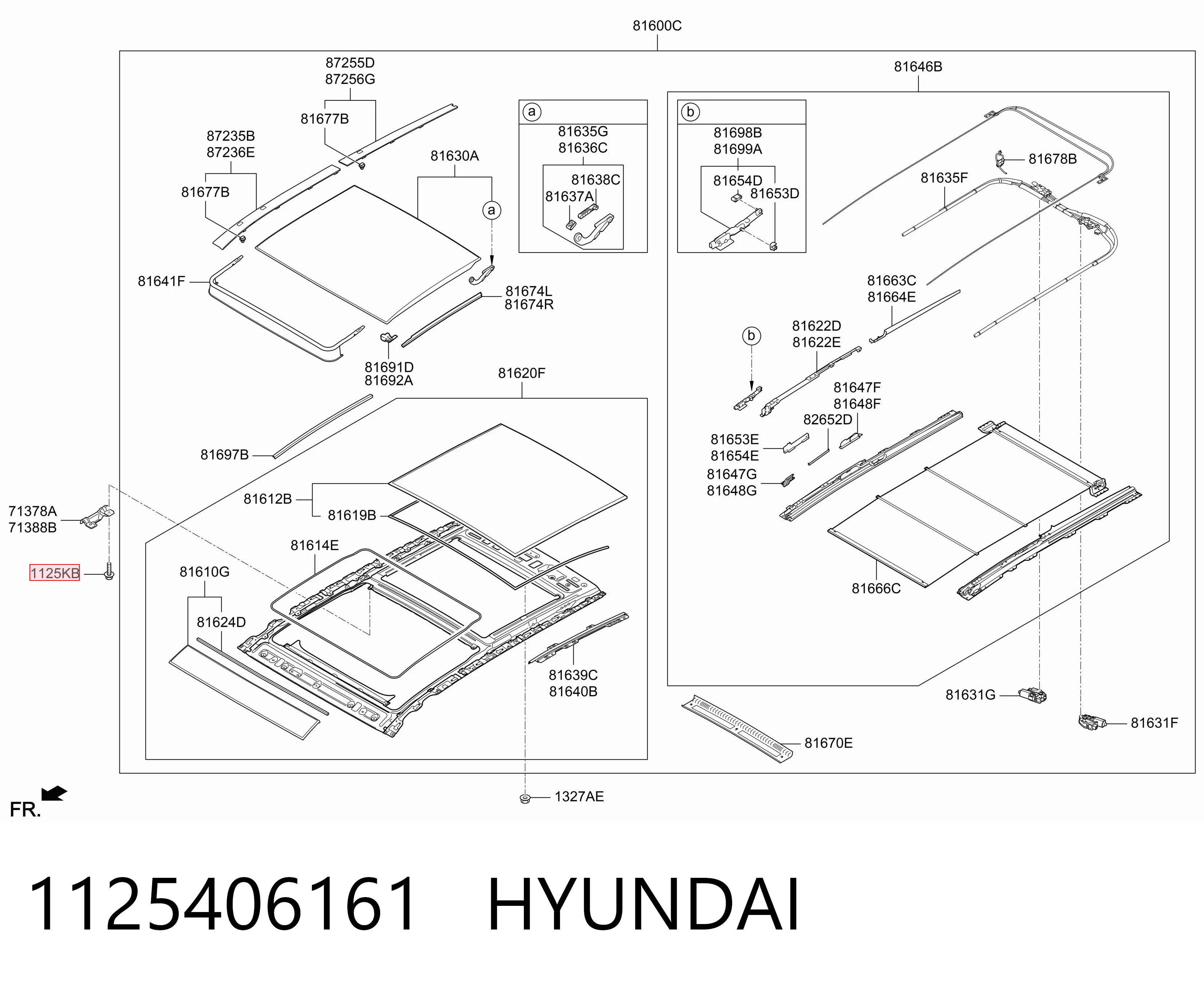 1125406161 Hyundai/Kia Parafuso (porca) de fixação