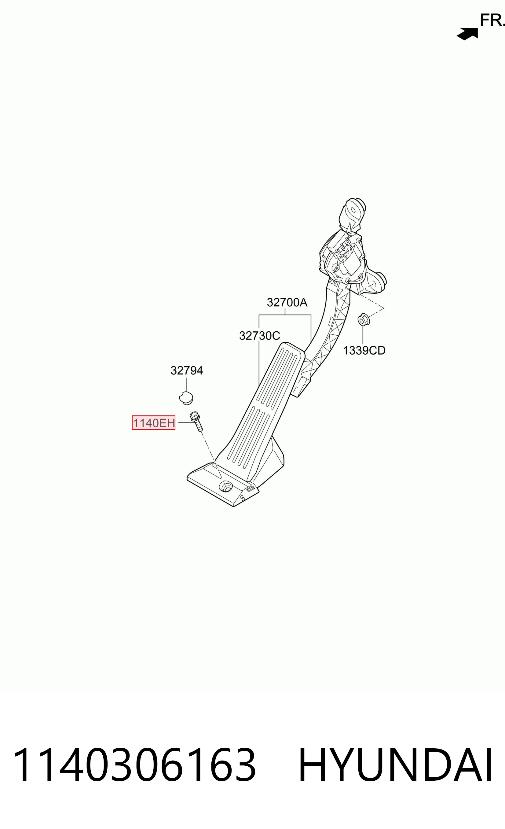 1140306163 Hyundai/Kia Parafuso