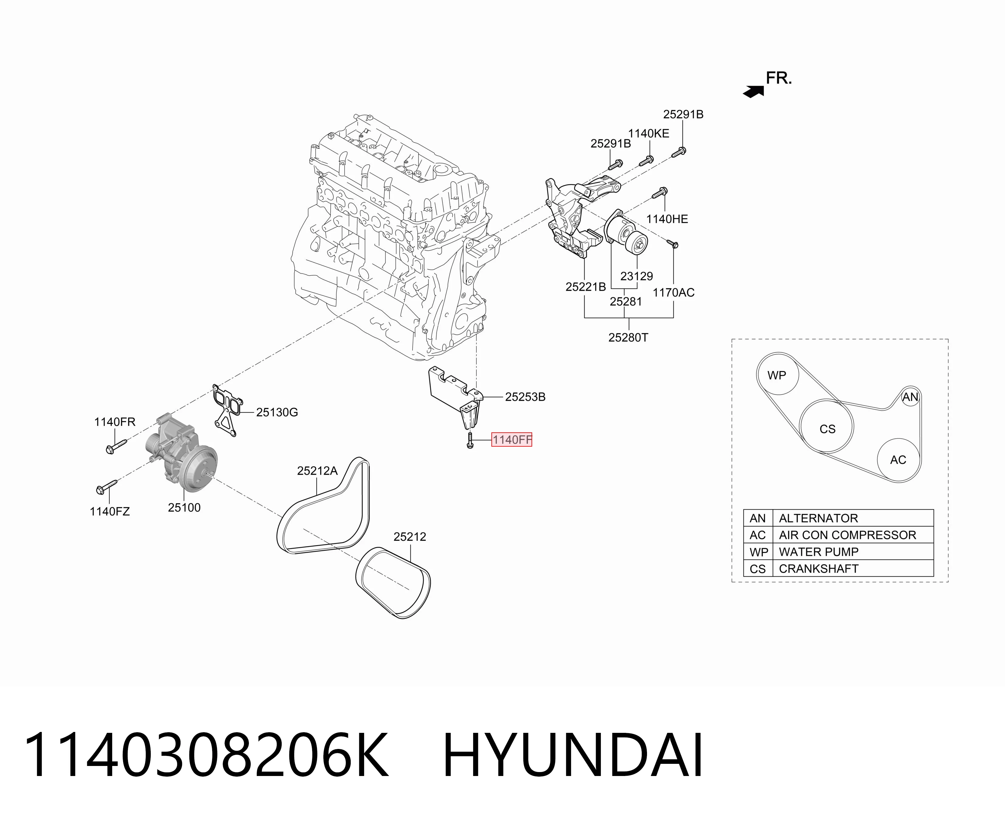 1140308206K Hyundai/Kia 
