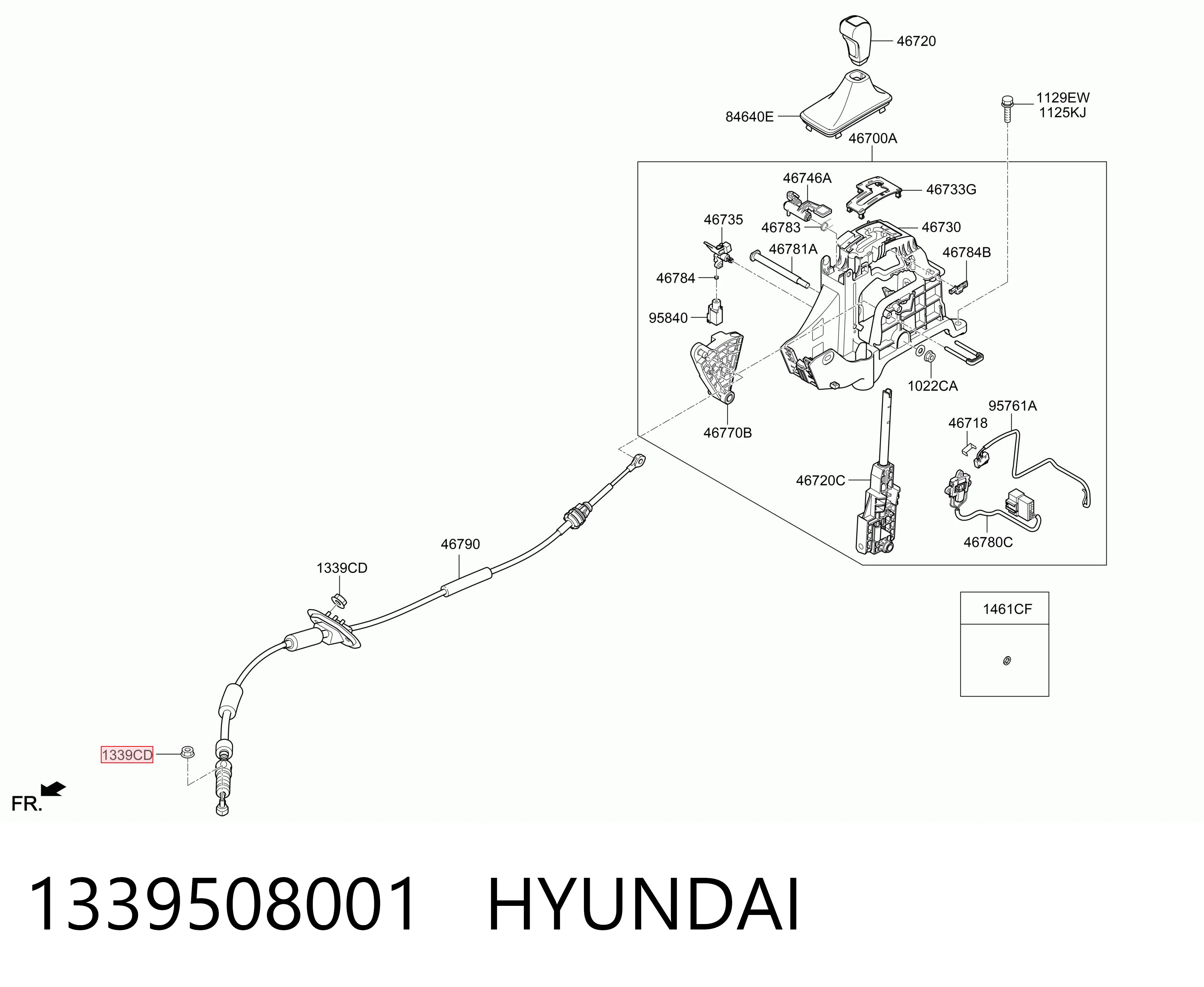1339508001 Hyundai/Kia Parafuso (porca) de fixação
