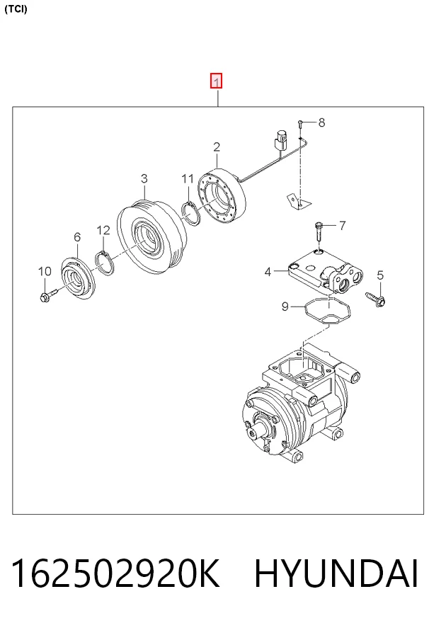 162502920K Hyundai/Kia Compressor de aparelho de ar condicionado