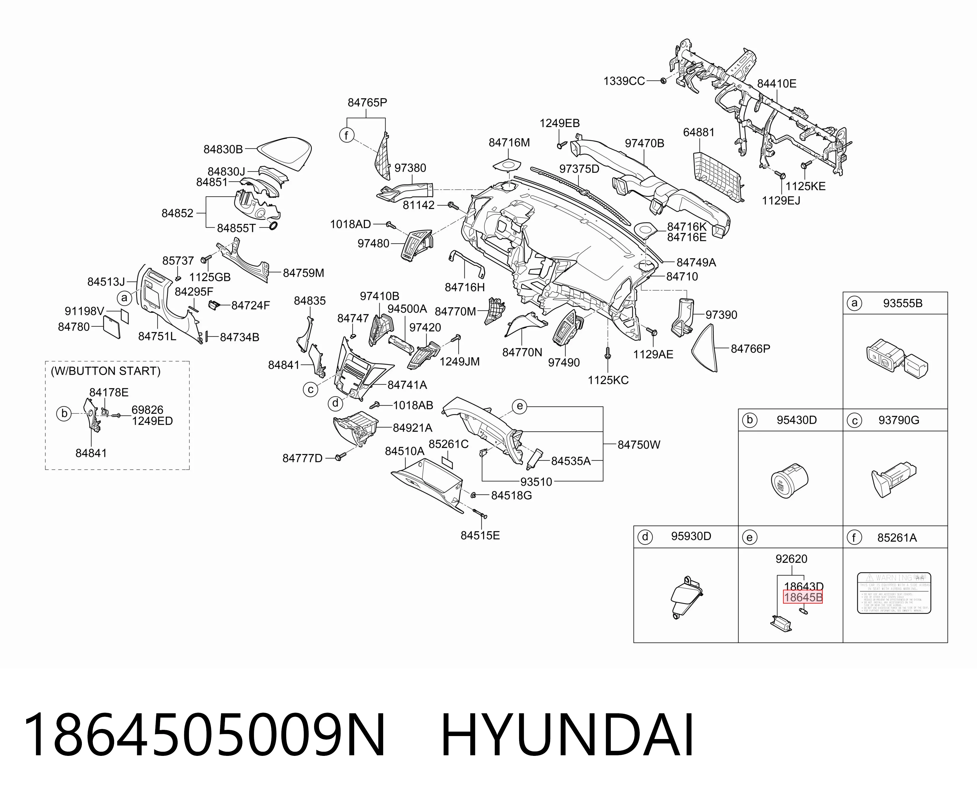 1864505009N Hyundai/Kia Lâmpada