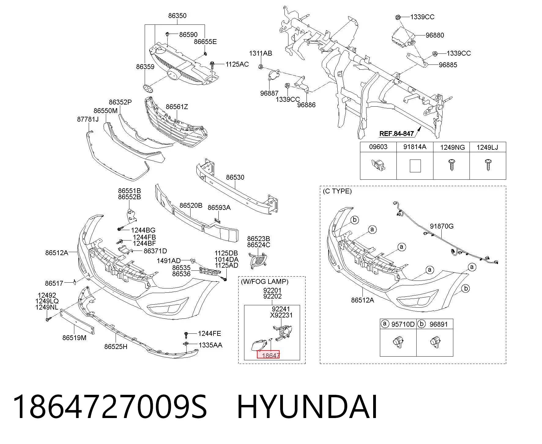 1864727009S Hyundai/Kia Lâmpada
