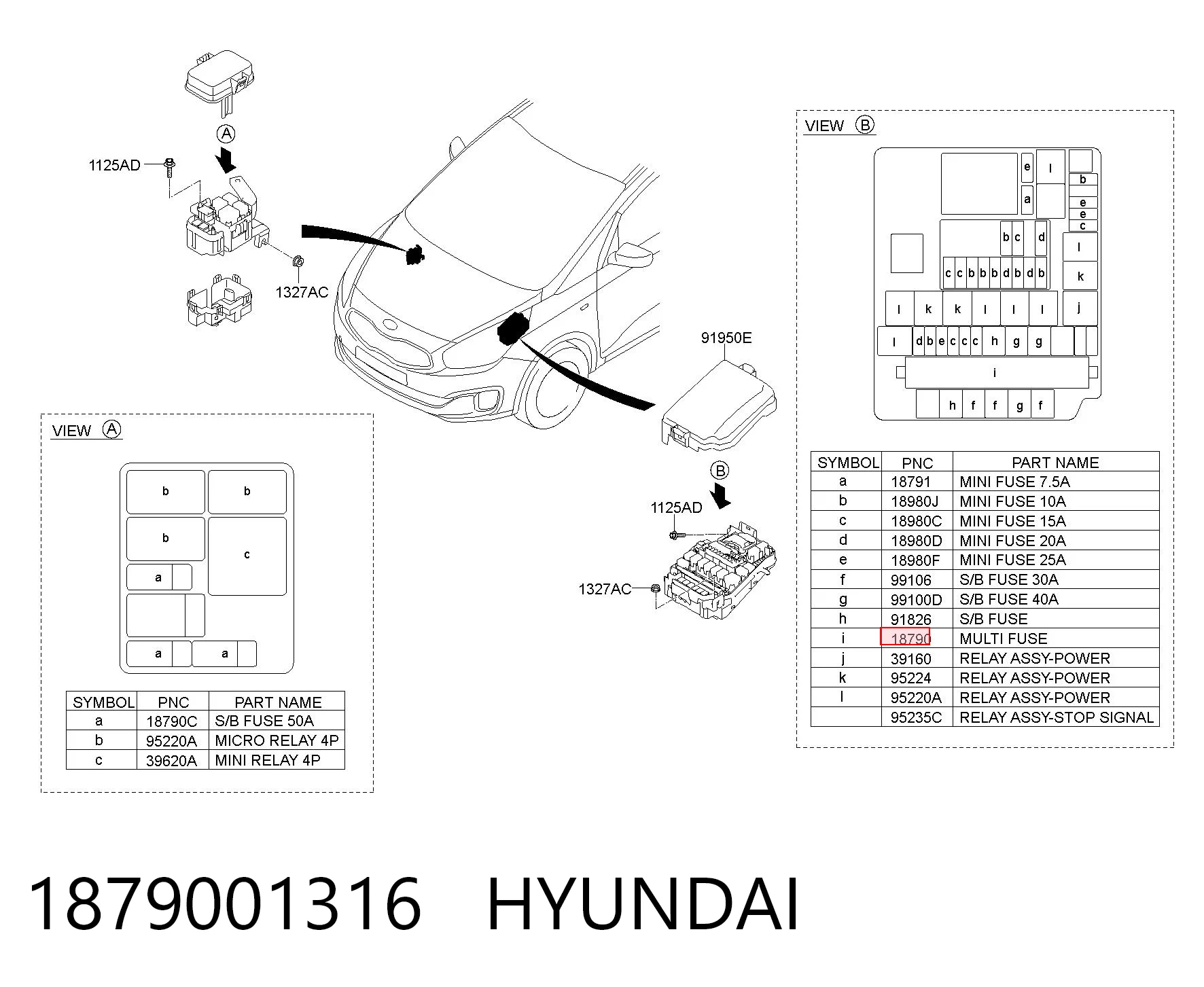 1879001316 Hyundai/Kia Dispositivo de segurança