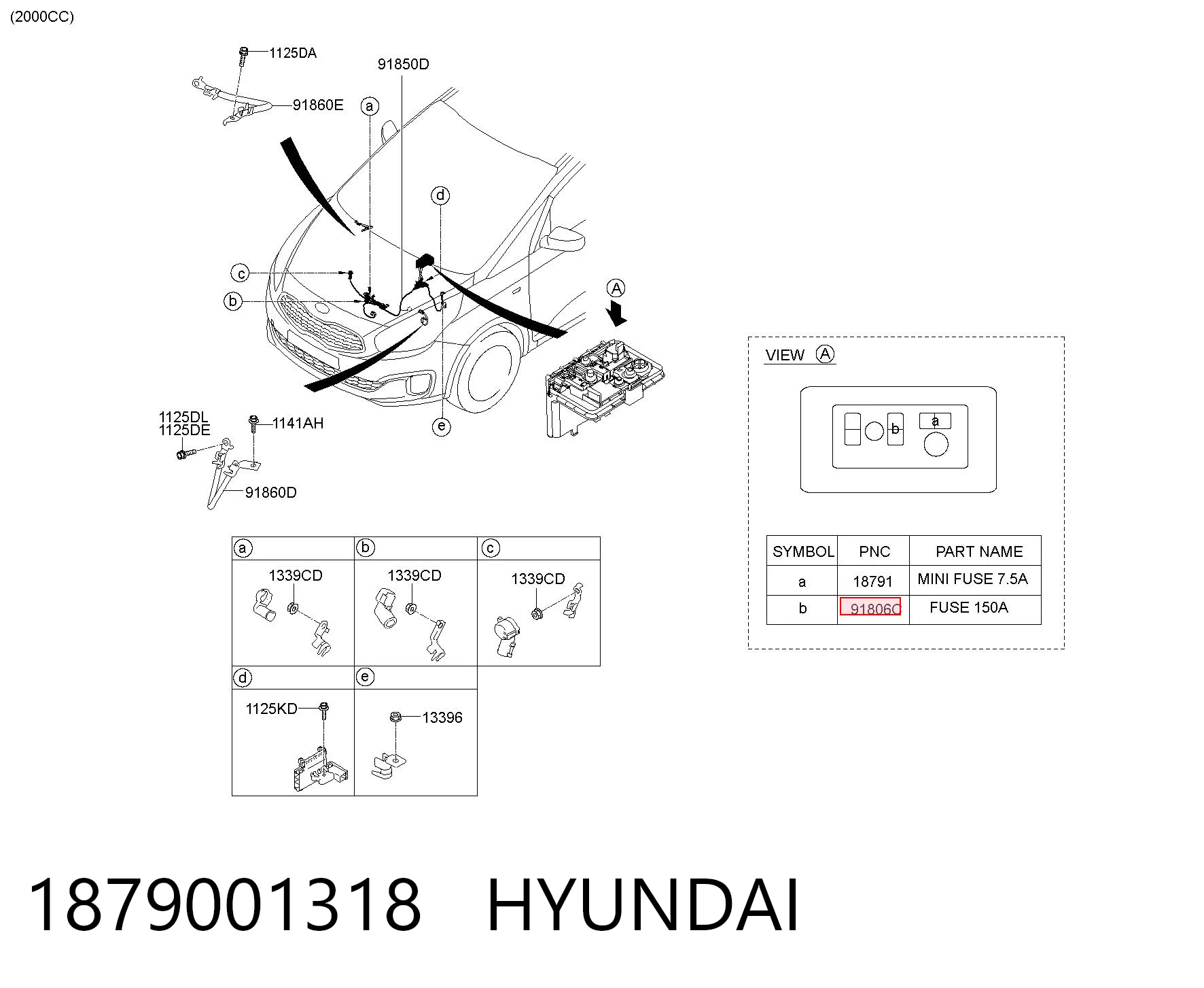 1879001318 Hyundai/Kia Dispositivo de segurança