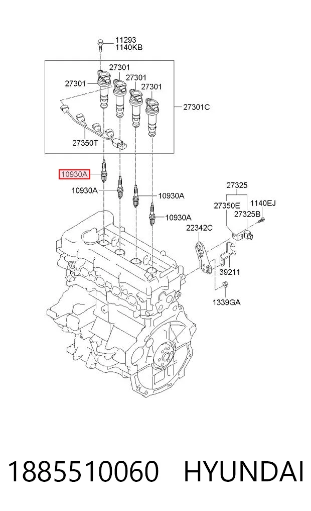 1885510060 Hyundai/Kia Vela de ignição