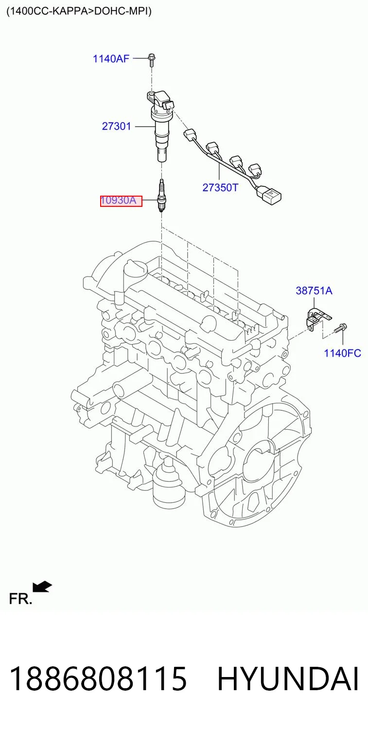 1886808115 Hyundai/Kia Vela de ignição