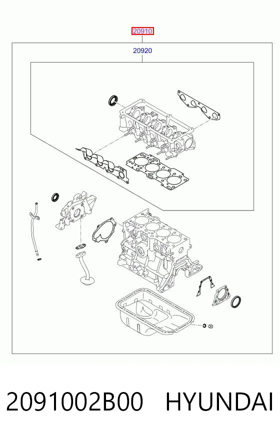Compre Kit de vedantes de motor completo Hyundai Atos 