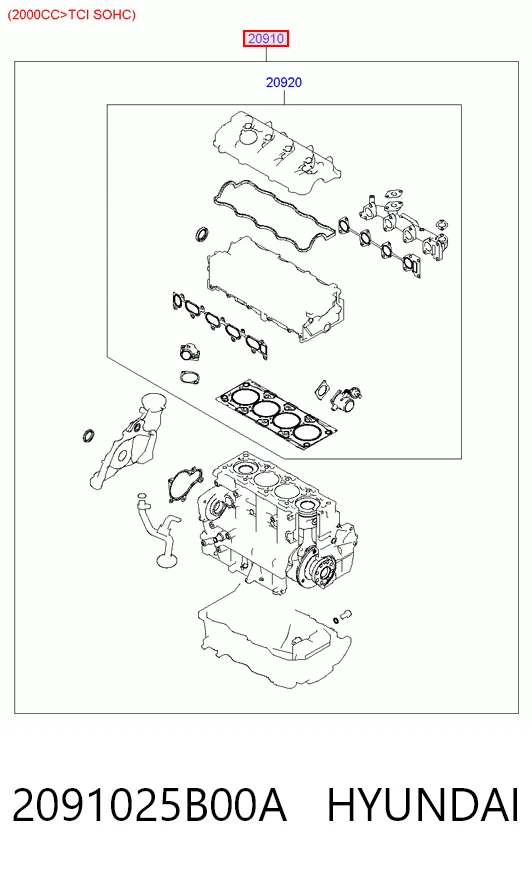 Compre Kit de vedantes de motor completo Hyundai Sonata 5