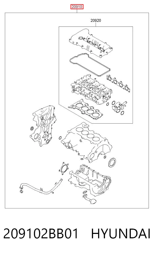 Kit de vedantes de motor completo KIA Ceed  ED